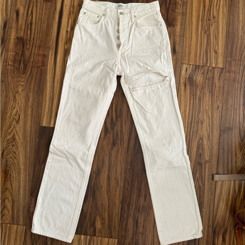 AGOLDE LANA STRAIGHT IN ELEMENT WHITE JEAN - 24